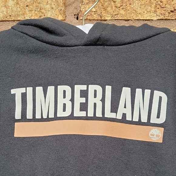 Timberland Black Hoodie Sweatshirt with Logo SIZE 4 - Picture 4 of 8
